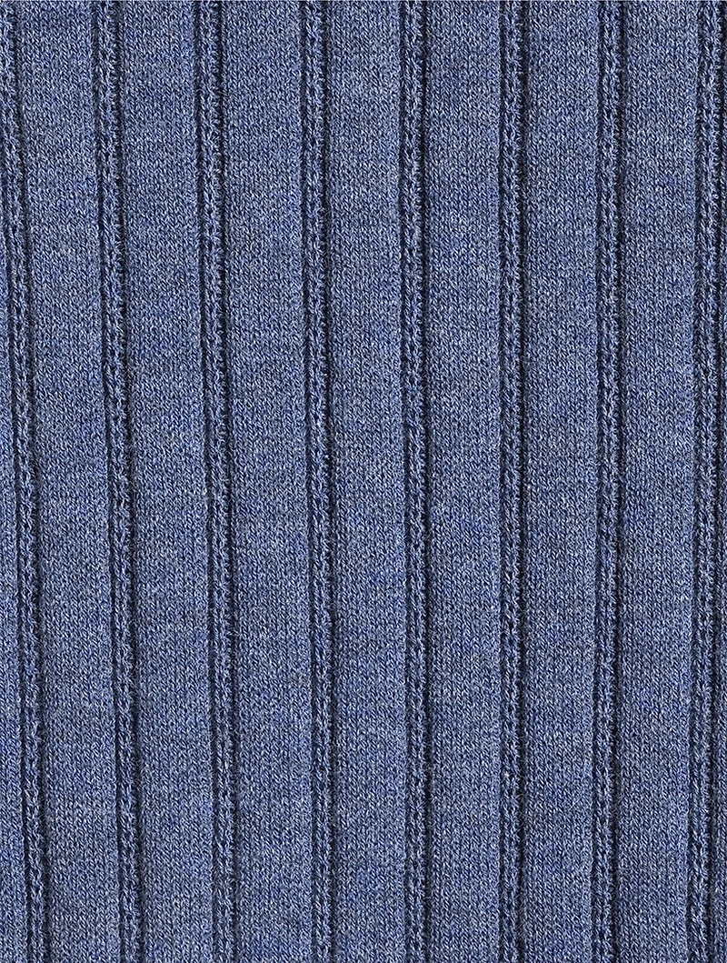 Organic Cotton Rib-Knit Polo Shirt