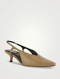 Sabrina Leather Slingback Pumps