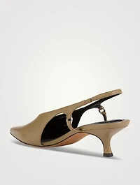 Sabrina Leather Slingback Pumps