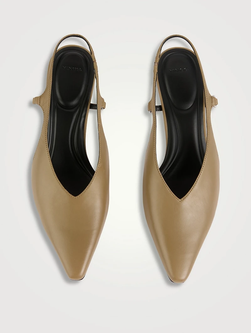 Sabrina Leather Slingback Pumps