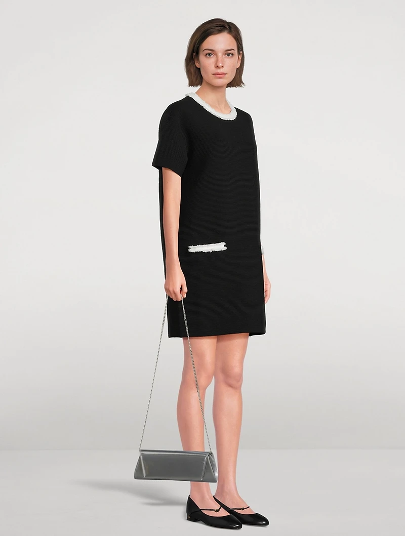 Small Anouk Mirrored Leather Clutch