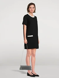 Small Anouk Mirrored Leather Clutch