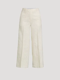 Sequin Straight-Leg Pants