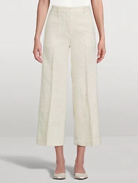 Sequin Straight-Leg Pants