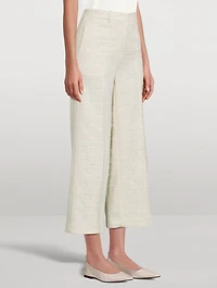 Sequin Straight-Leg Pants