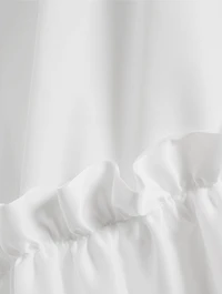 Ruffled Taffeta Midi Skirt