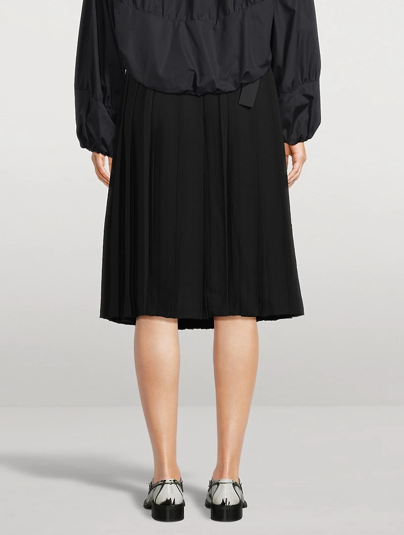Pleated Midi Skirt