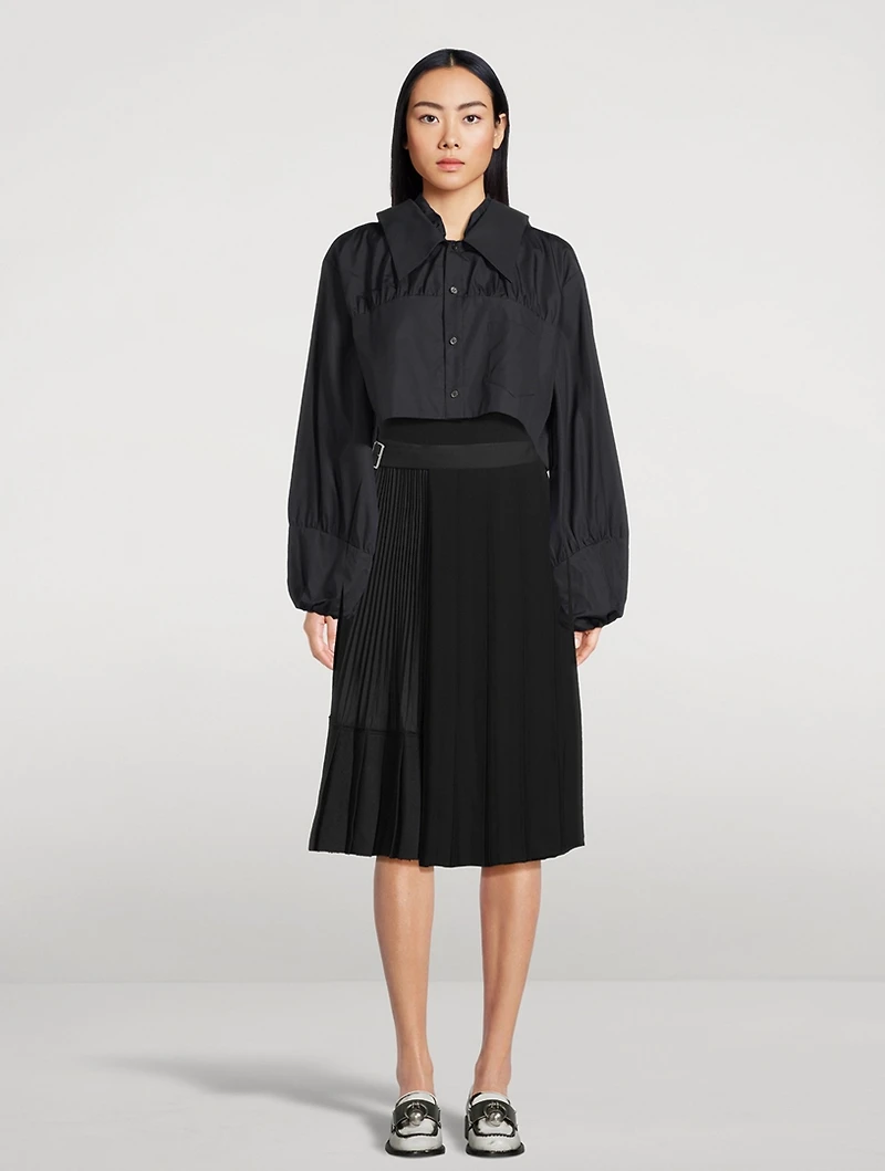 Pleated Midi Skirt