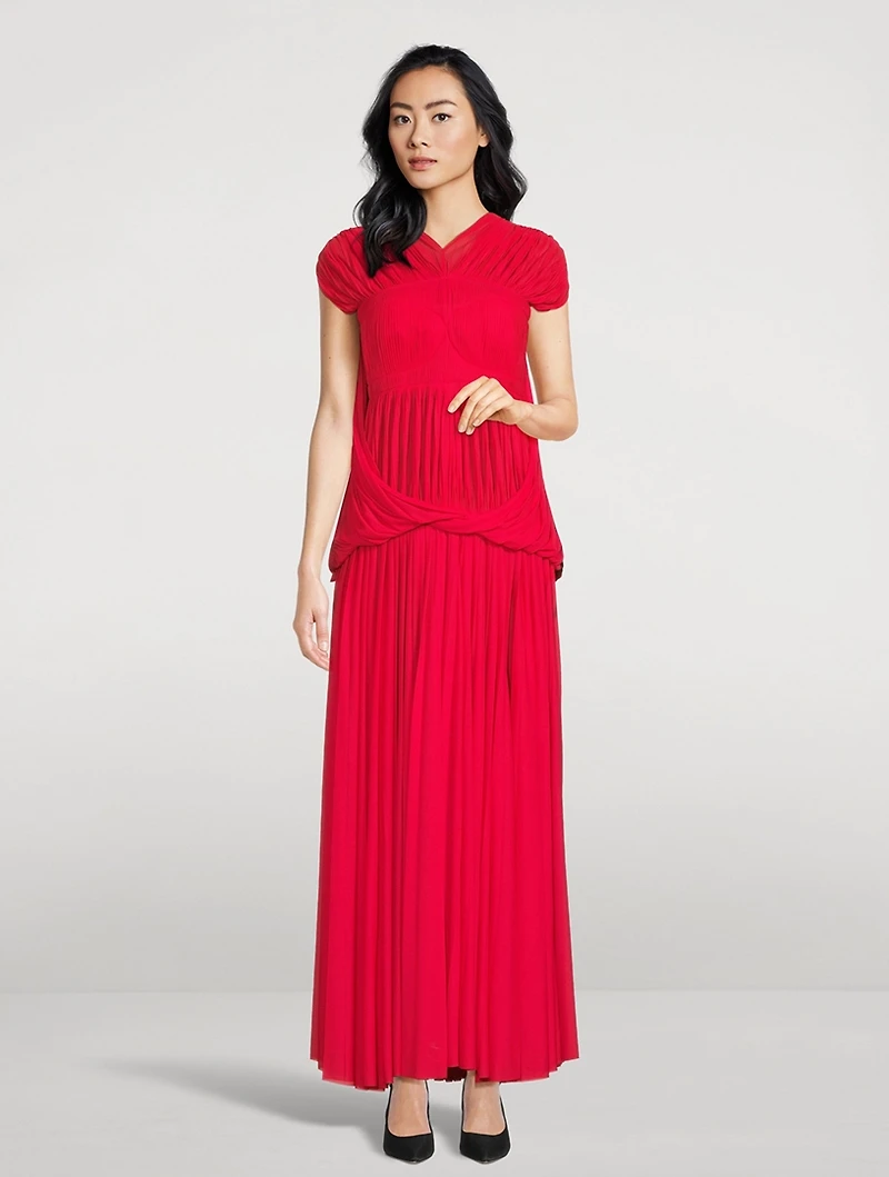Rumi Pleated Jersey Dress