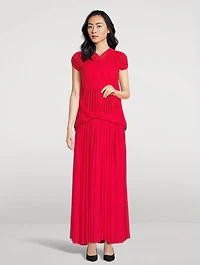 Rumi Pleated Jersey Dress