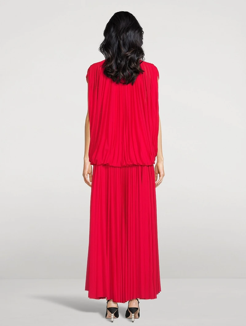 Rumi Pleated Jersey Dress