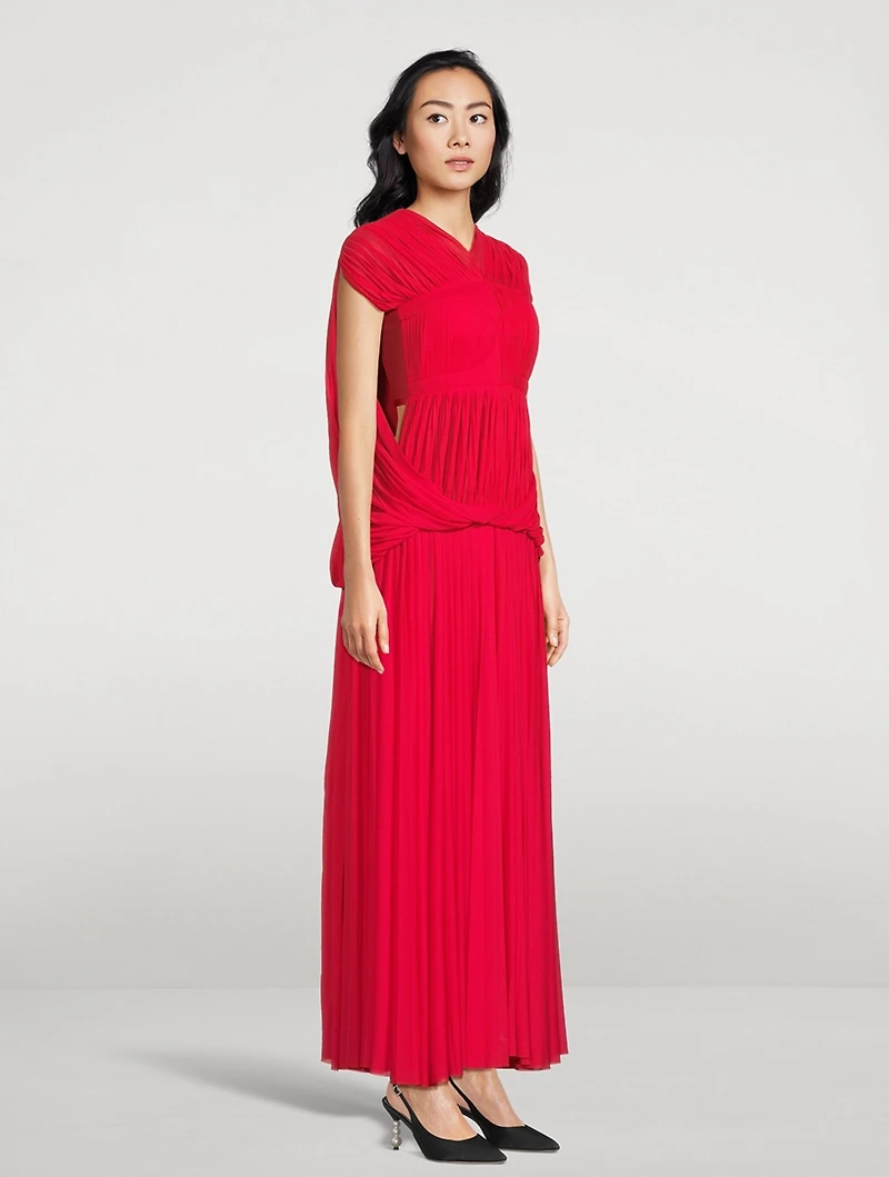 Rumi Pleated Jersey Dress