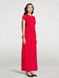Rumi Pleated Jersey Dress