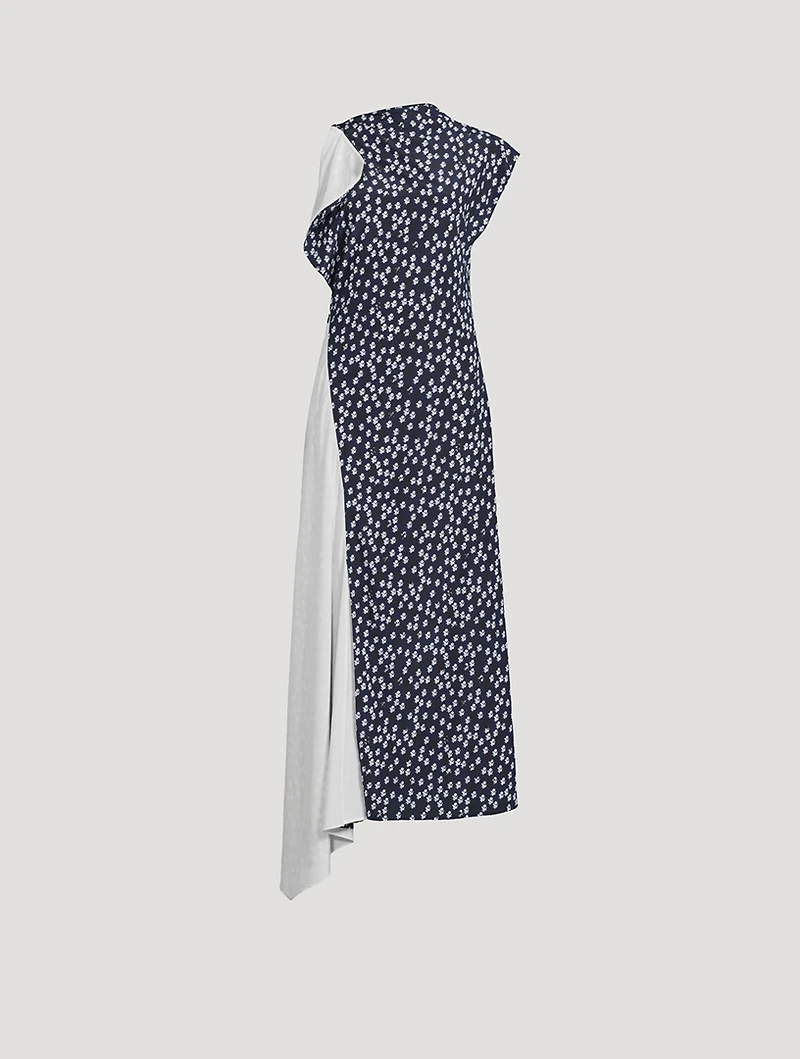 Devyn Asymmetric Dress Floral Print