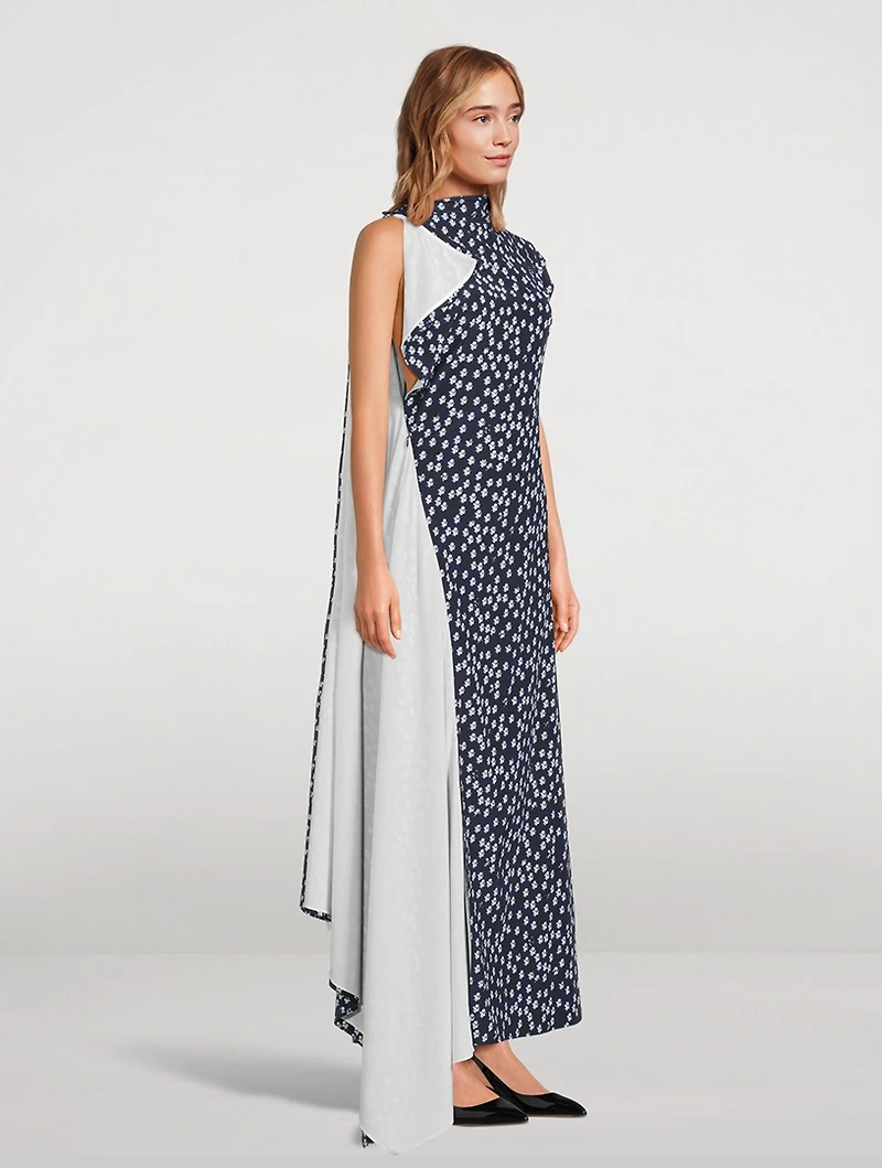 Devyn Asymmetric Dress Floral Print