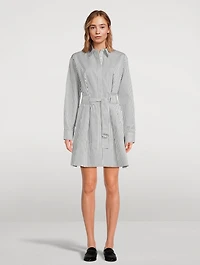 Viola Belted Shirt Dress Stripe Print