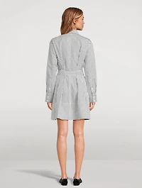 Viola Belted Shirt Dress Stripe Print