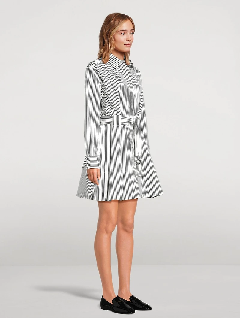 Viola Belted Shirt Dress Stripe Print