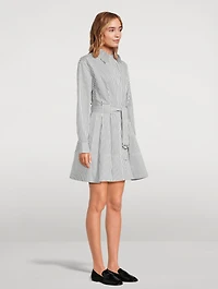 Viola Belted Shirt Dress Stripe Print