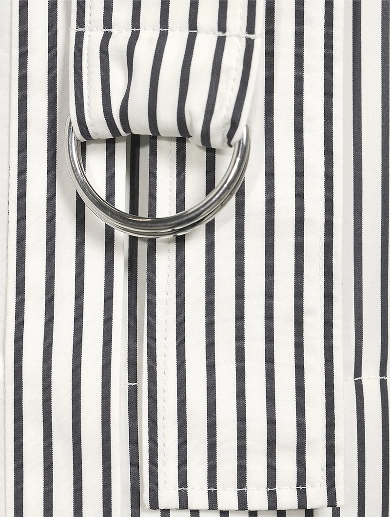 Viola Belted Shirt Dress Stripe Print
