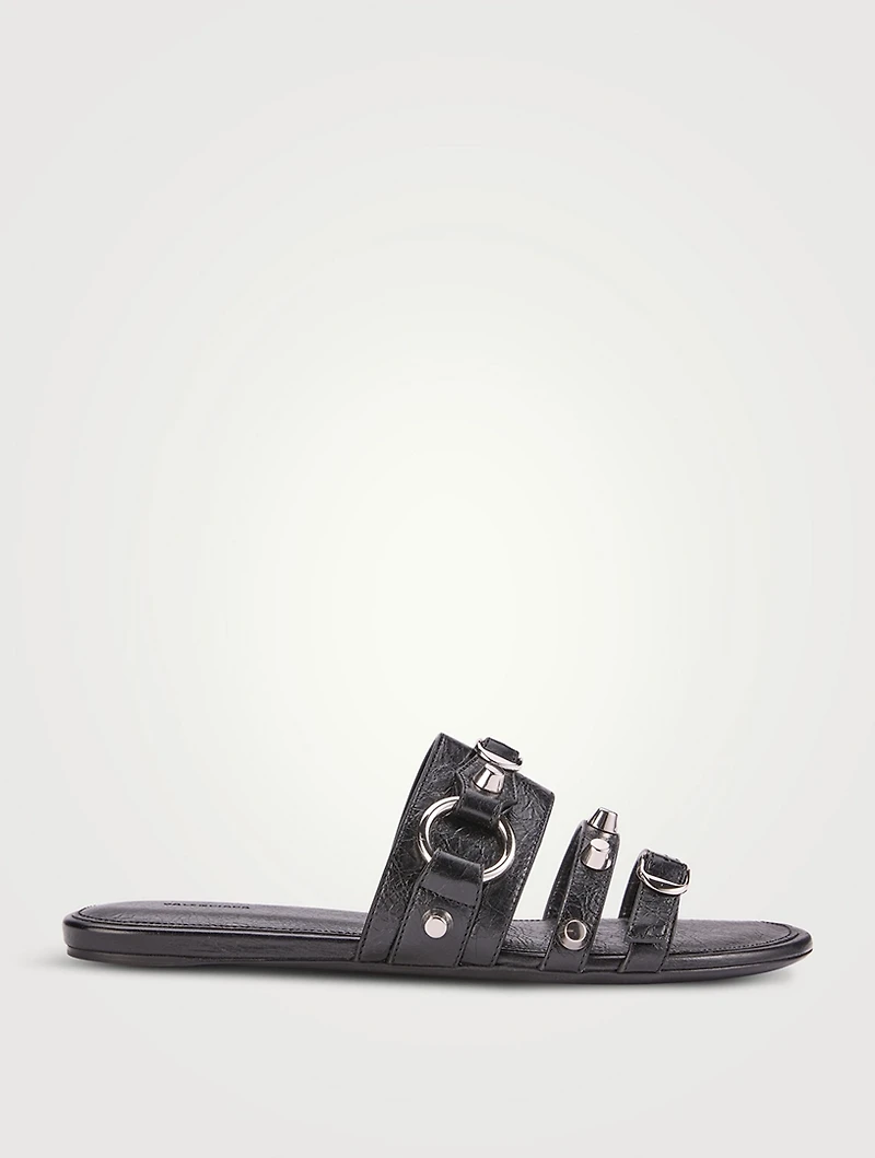 City Leather Slide Sandals