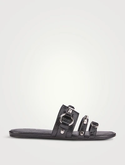 City Leather Slide Sandals