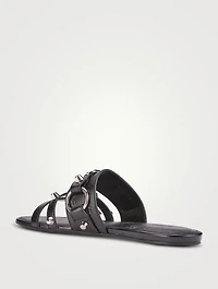City Leather Slide Sandals