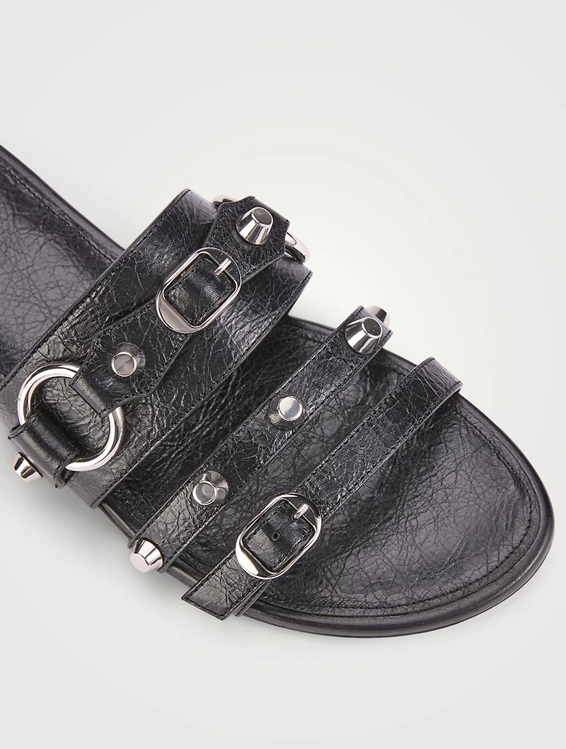 City Leather Slide Sandals