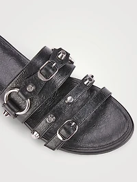 City Leather Slide Sandals