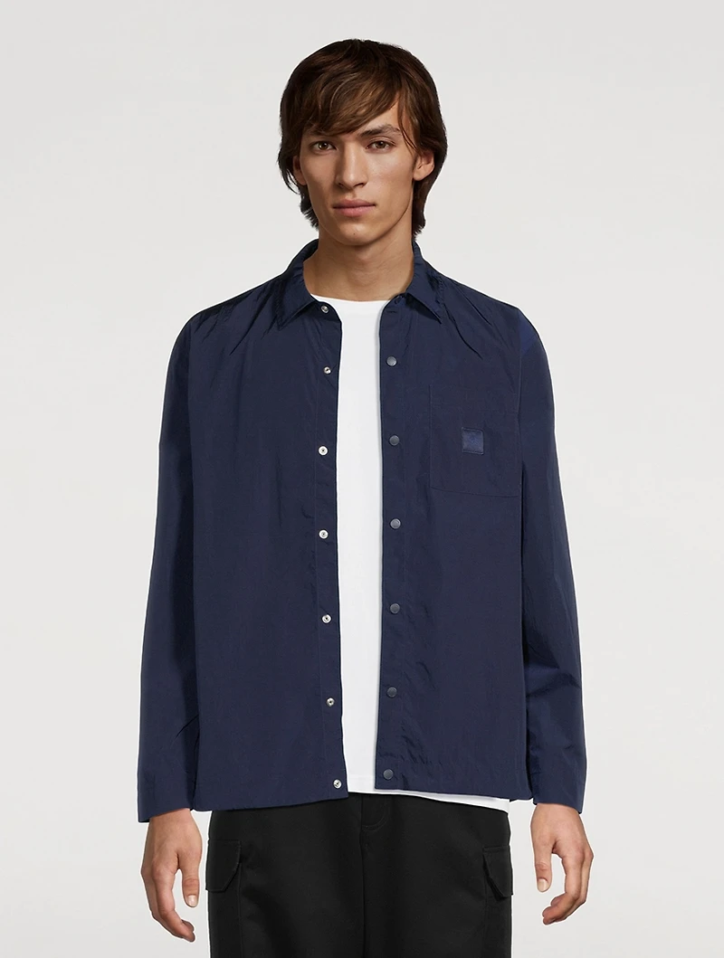 Crinkle Nylon Uniform Overshirt