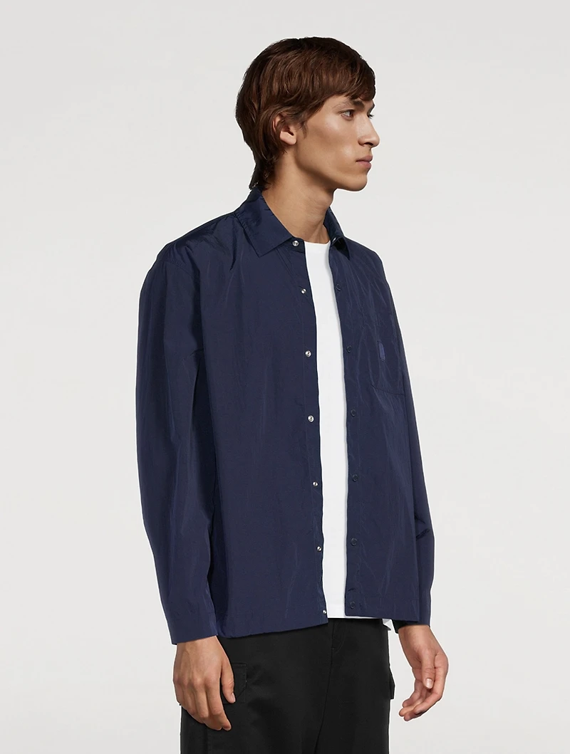Crinkle Nylon Uniform Overshirt