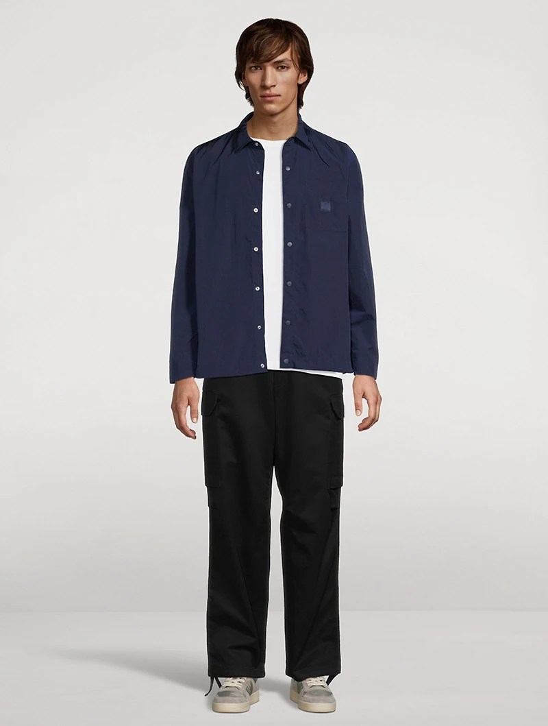 Crinkle Nylon Uniform Overshirt