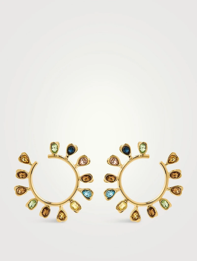 Multicolour Crystal Hoop Earrings