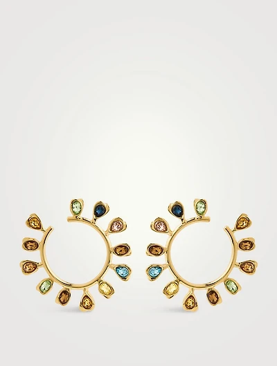 Multicolour Crystal Hoop Earrings