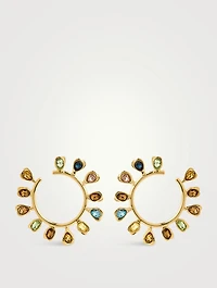 Multicolour Crystal Hoop Earrings