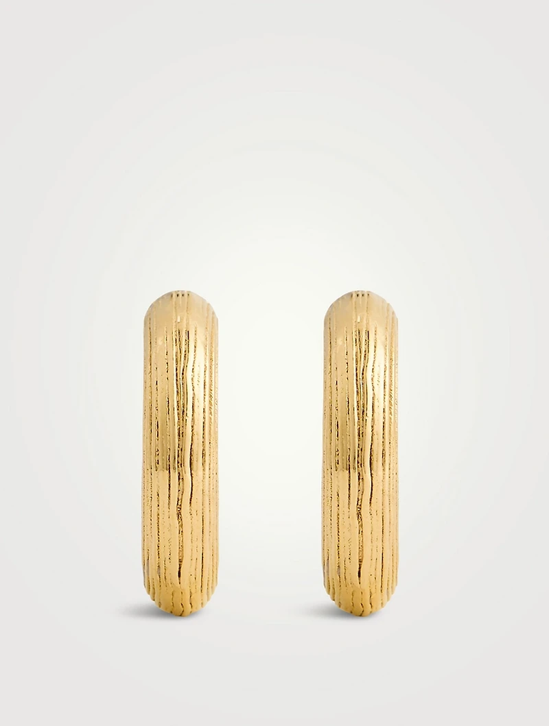 Riga Textured Hoop Earrings