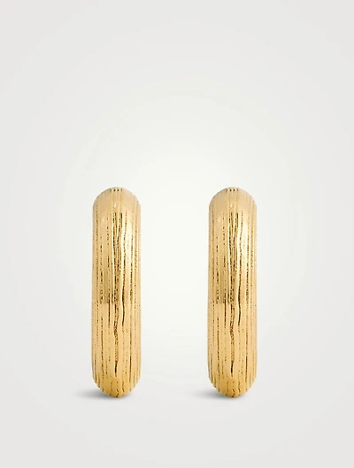 Riga Textured Hoop Earrings