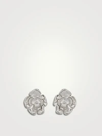 Large Rose Clip-On Earrings