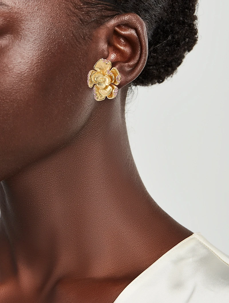 Small Rose Earrings