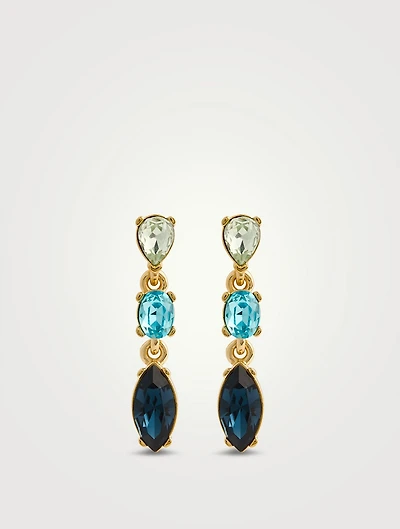 Three-Drop Crystal Earrings