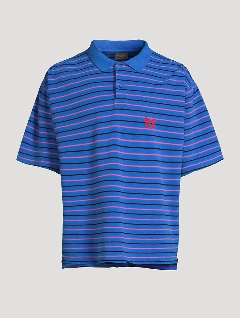 Polo Shirt Stripe Print
