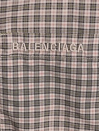 Micro Tartan Faux-Layered Zip Hoodie