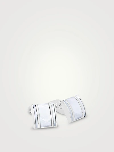 D-Shape Semi-Precious Cufflinks