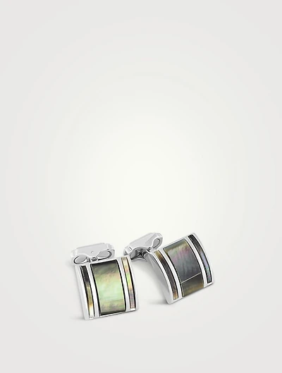 D-Shape Semi-Precious Cufflinks
