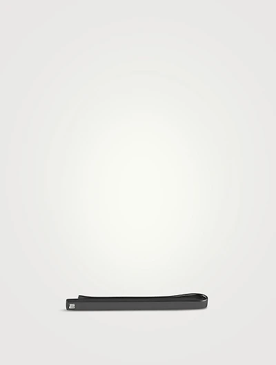 Gunmetal Classic Slide Tie Clip With Crystal