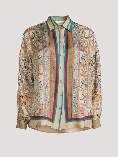 ALOE Printed Silk Shirt