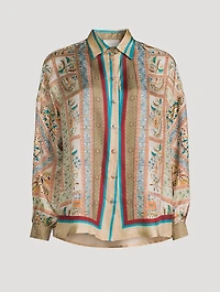 ALOE Printed Silk Shirt