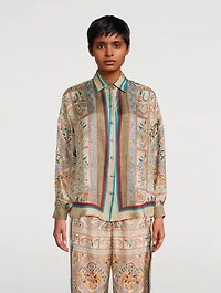 ALOE Printed Silk Shirt