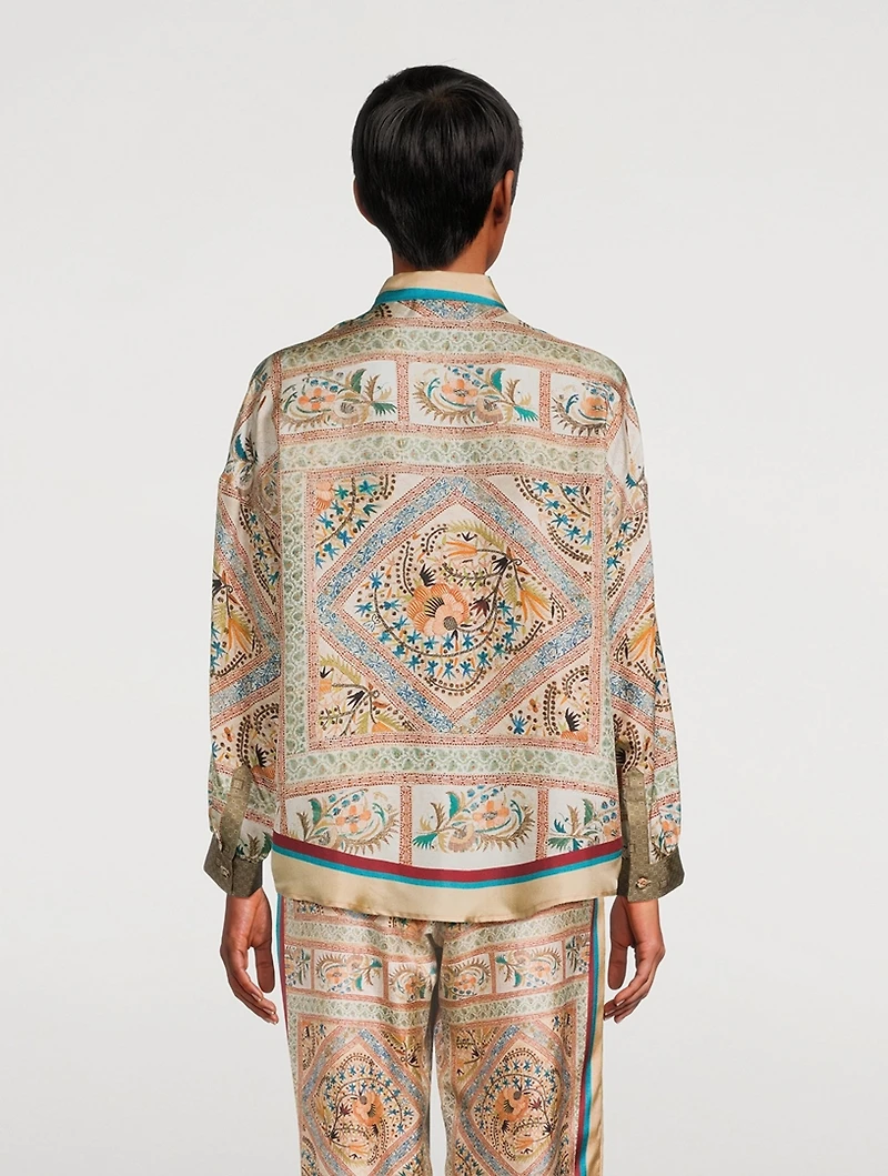 ALOE Printed Silk Shirt