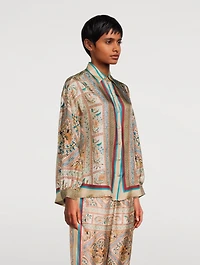 ALOE Printed Silk Shirt